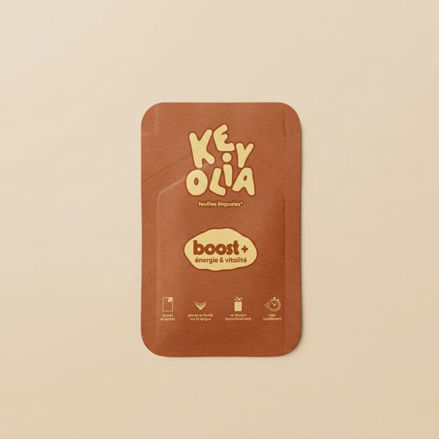 Boost+ feuille linguale® complément énergie naturelle sans nervosité KEYOLIA
