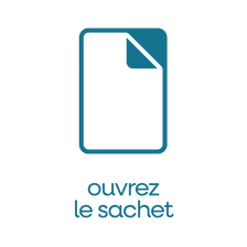 Mode d'emploi Respire+ étape 1 : ouvrez le sachet